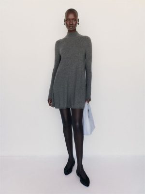 Thunder April Cashmere Turtleneck Mini Dress