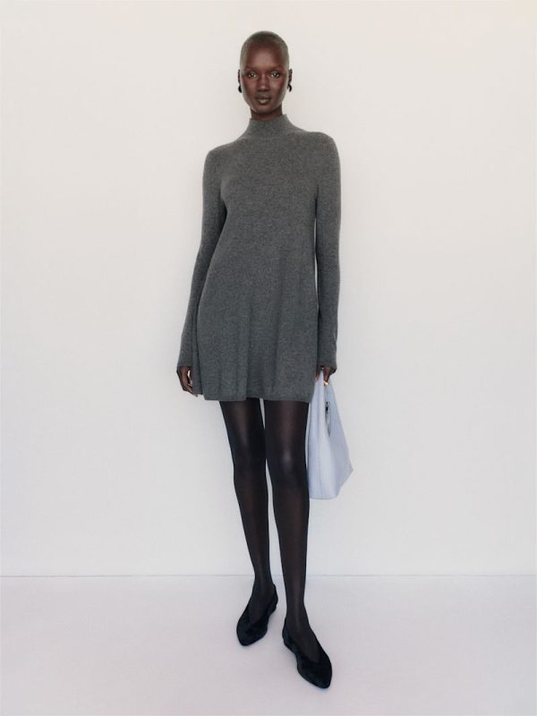 Thunder April Cashmere Turtleneck Mini Dress