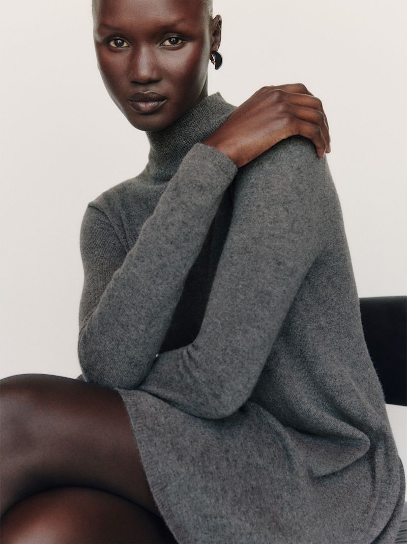Thunder April Cashmere Turtleneck Mini Dress - Image 3