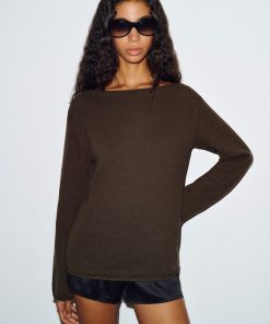 Espresso Marine Linen Cotton Sweater