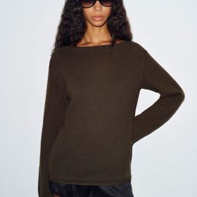 Espresso Marine Linen Cotton Sweater