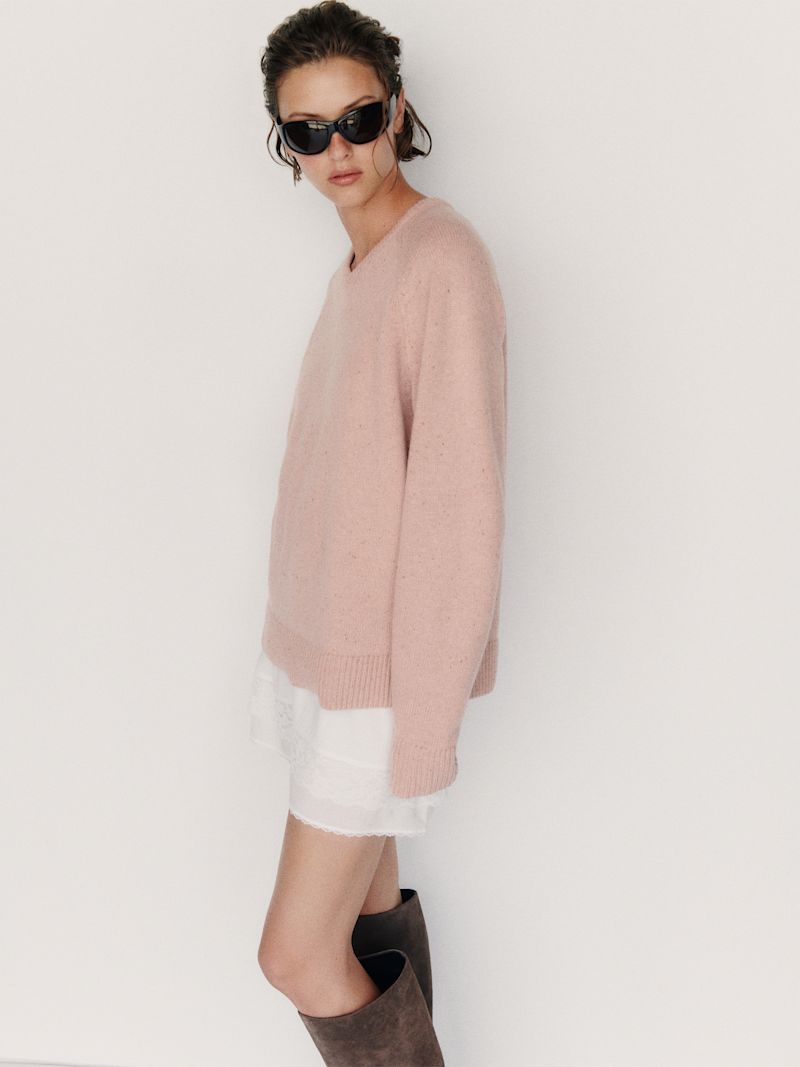 Neapolitan Donegal Sydney Regenerative Wool V-Neck Sweater - Image 4