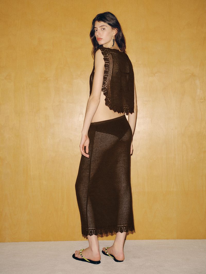 Espresso Lassoff Crochet Tank - Image 4