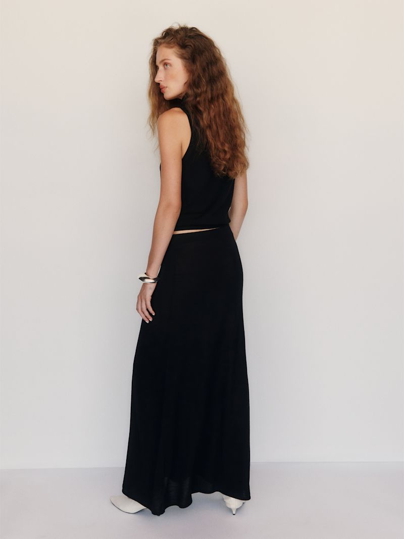 Black Danielle Regenerative Merino Skirt - Image 3