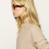 Textured Wheat Cashmere Boyfriend Sweater