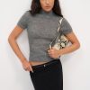 Thunder Laurel Sheer Alpaca Mock Neck