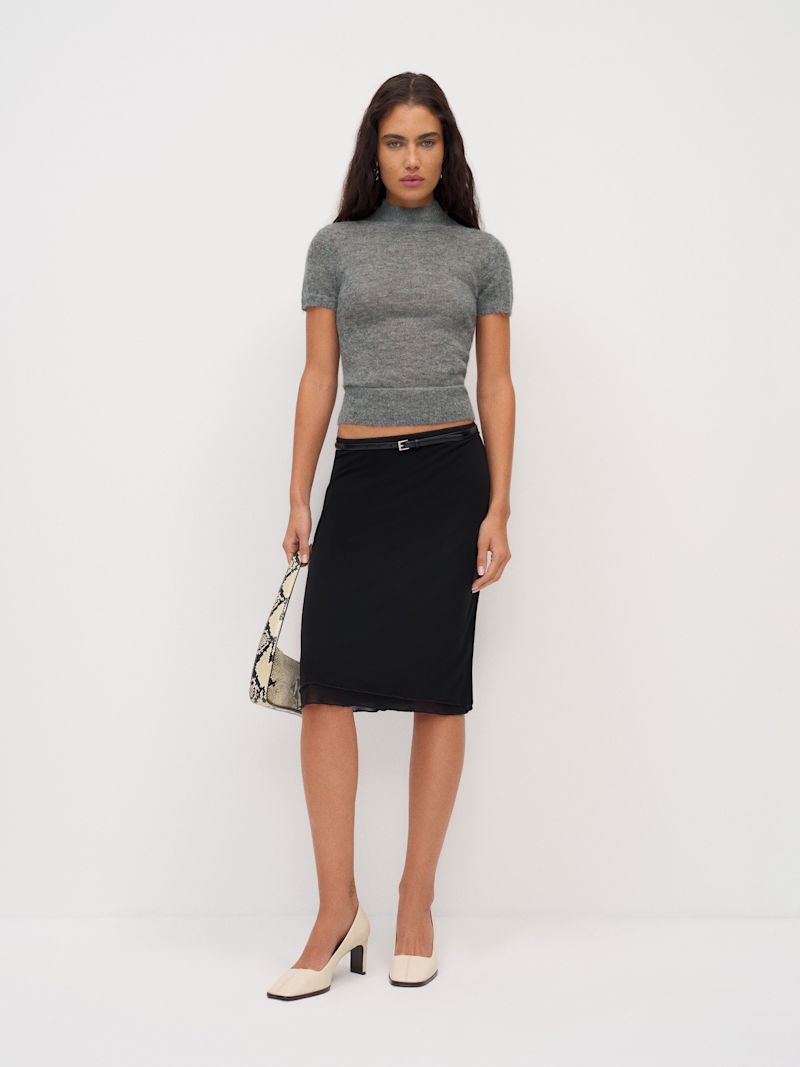 Thunder Laurel Sheer Alpaca Mock Neck - Image 3