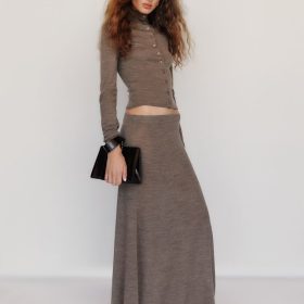 Cocoa Danielle Regenerative Merino Skirt