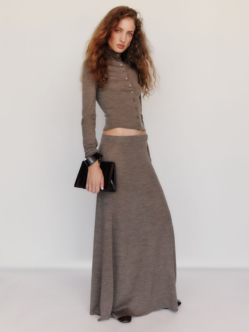 Cocoa Danielle Regenerative Merino Skirt