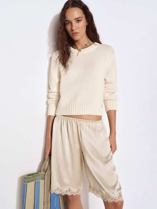 Fior Di Latte Eleni Cotton Crew Sweater