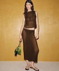 Espresso Montana Autumn Crochet Skirt