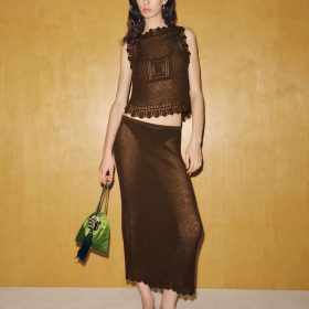 Espresso Montana Autumn Crochet Skirt
