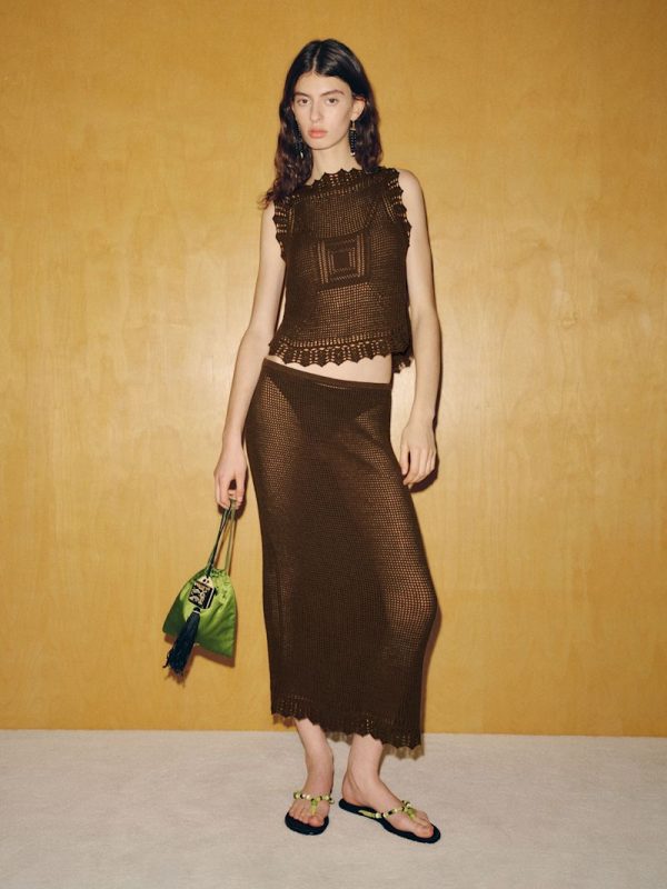 Espresso Montana Autumn Crochet Skirt