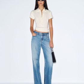 Fior Di Latte Pointelle Bentley Cotton Polo Sweater