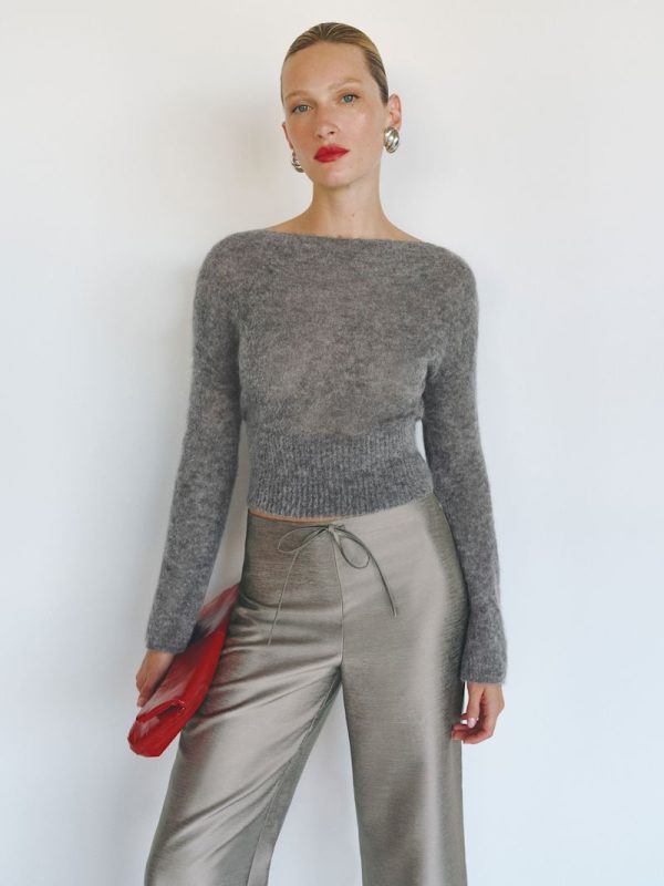 Thunder Soren Sheer Alpaca Sweater Top