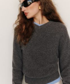Flannel Landon Cashmere V-Neck