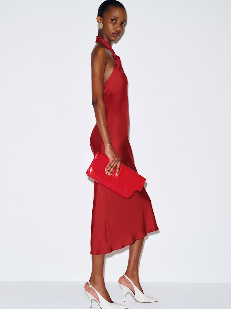 Lipstick Meli Silk Twill Dress - Image 5