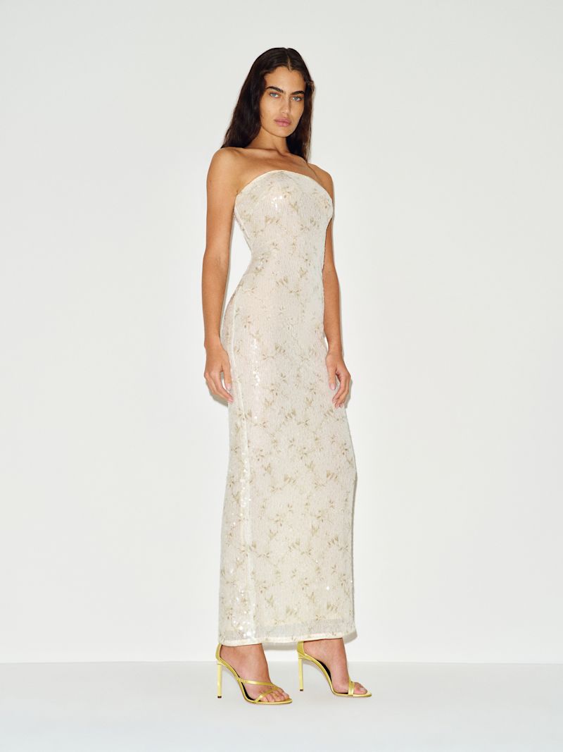 Ivory Sequin Ellison Knit Dress