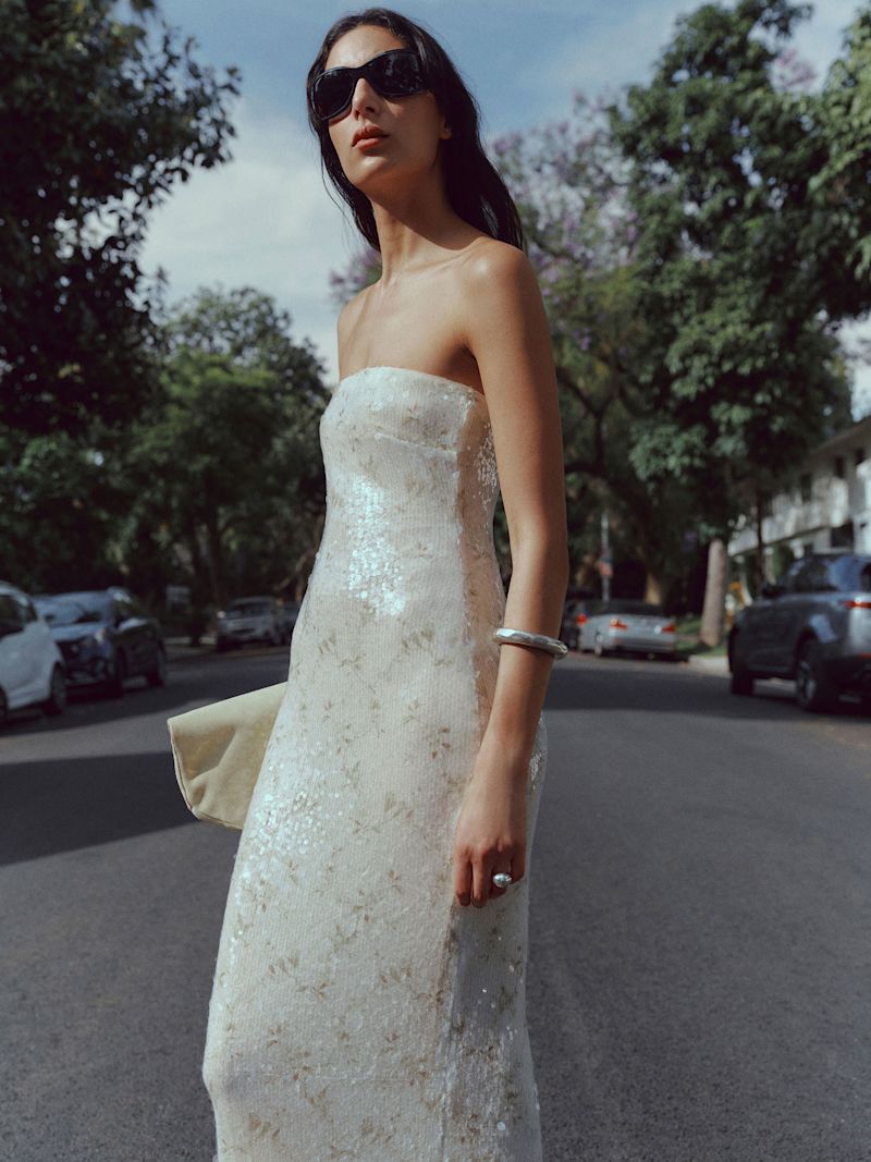 Ivory Sequin Ellison Knit Dress - Image 6