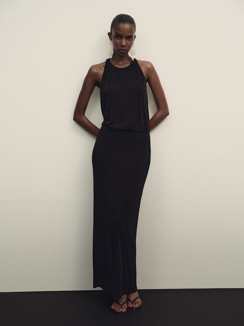Black Bennett Knit Dress - Image 2
