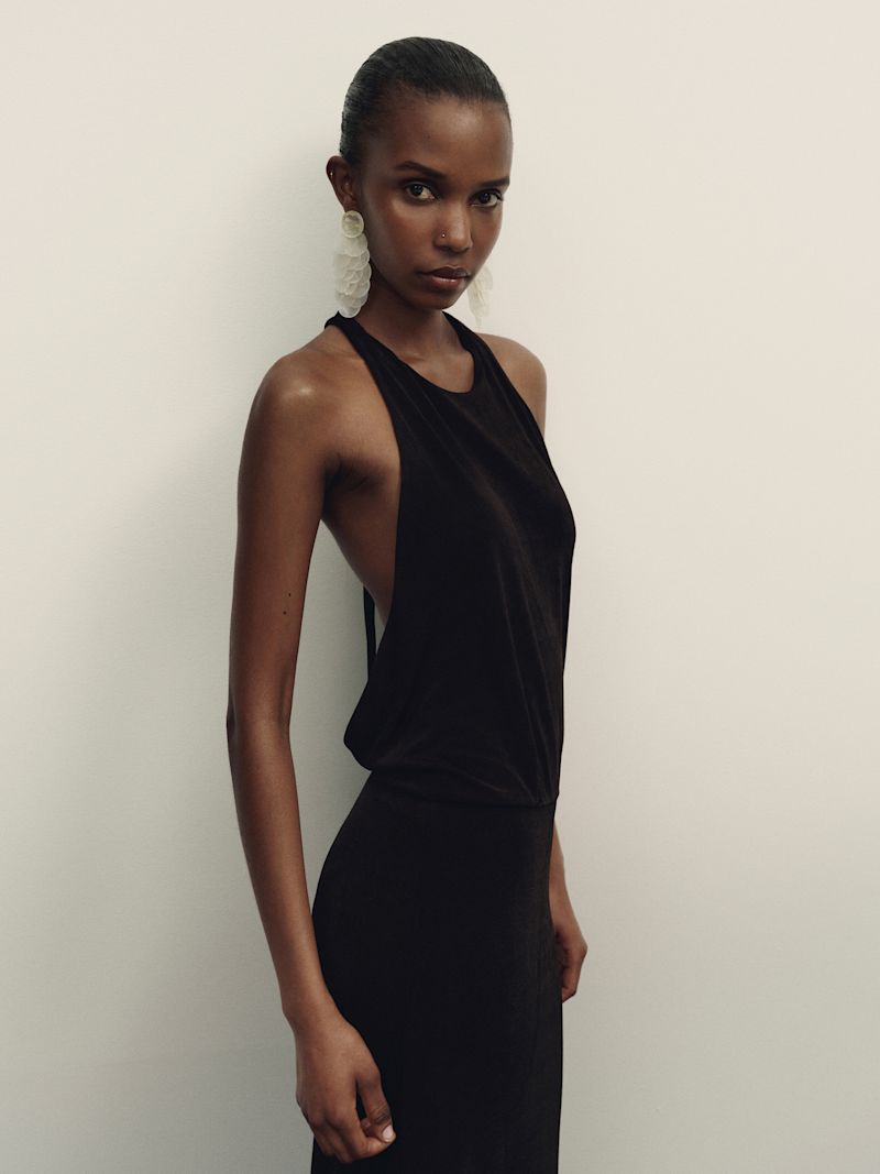 Black Bennett Knit Dress - Image 3