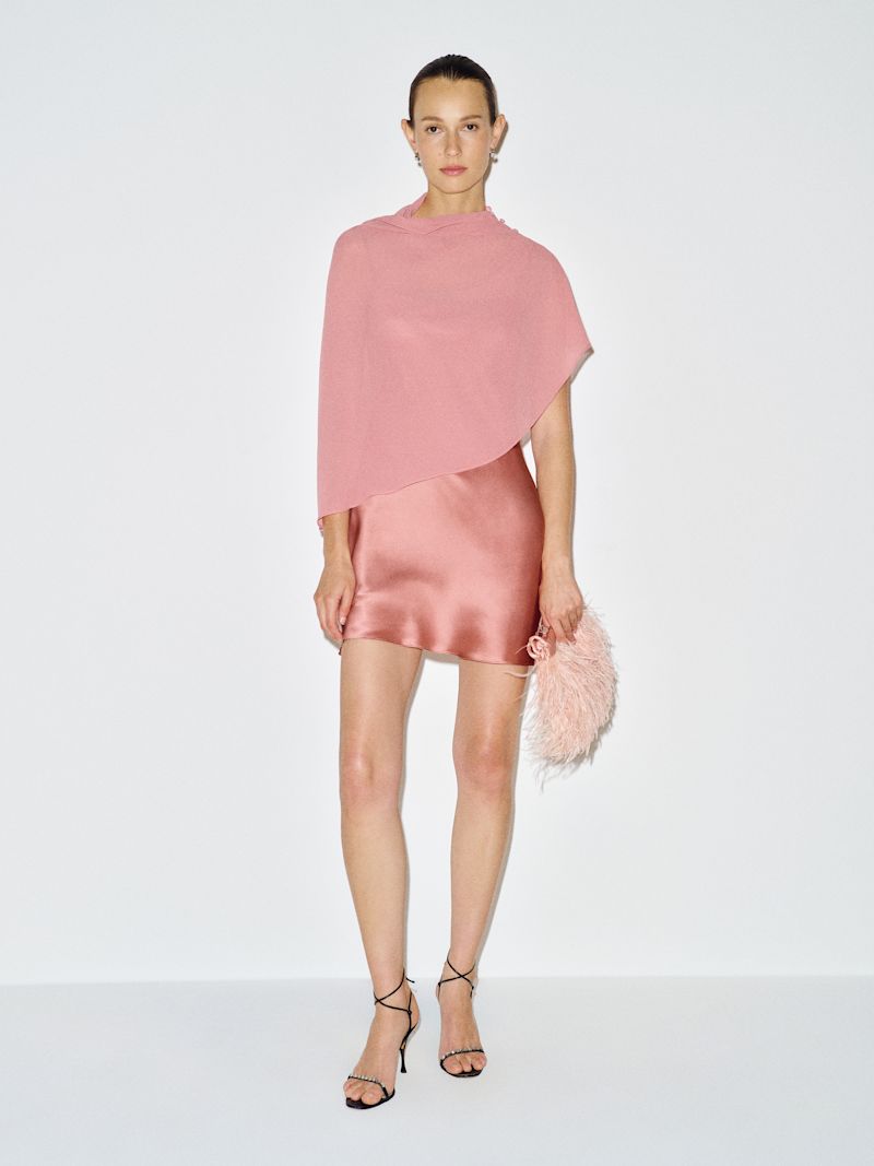 Dried Rose Lilibeth Silk Mini Dress