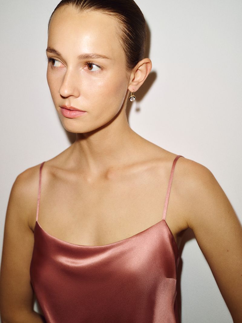 Dried Rose Lilibeth Silk Mini Dress - Image 2