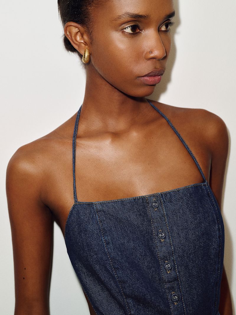 Prespa Manon Denim Midi Dress - Image 3