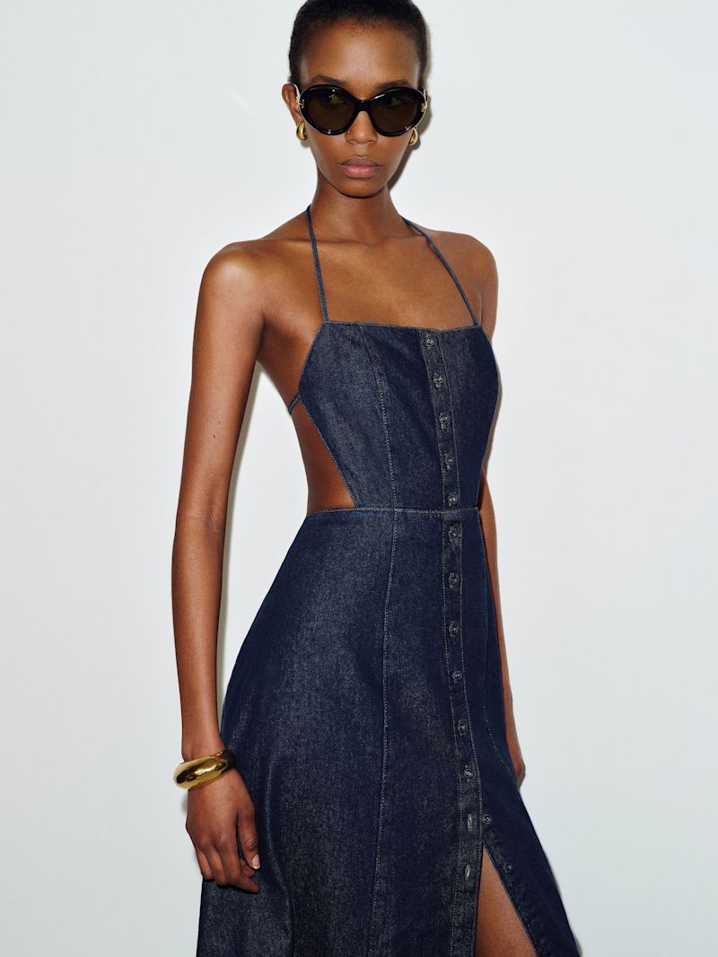 Prespa Manon Denim Midi Dress - Image 4