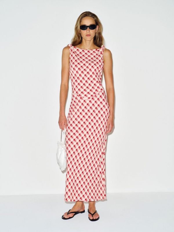 Sangre Check Sorrel Dress