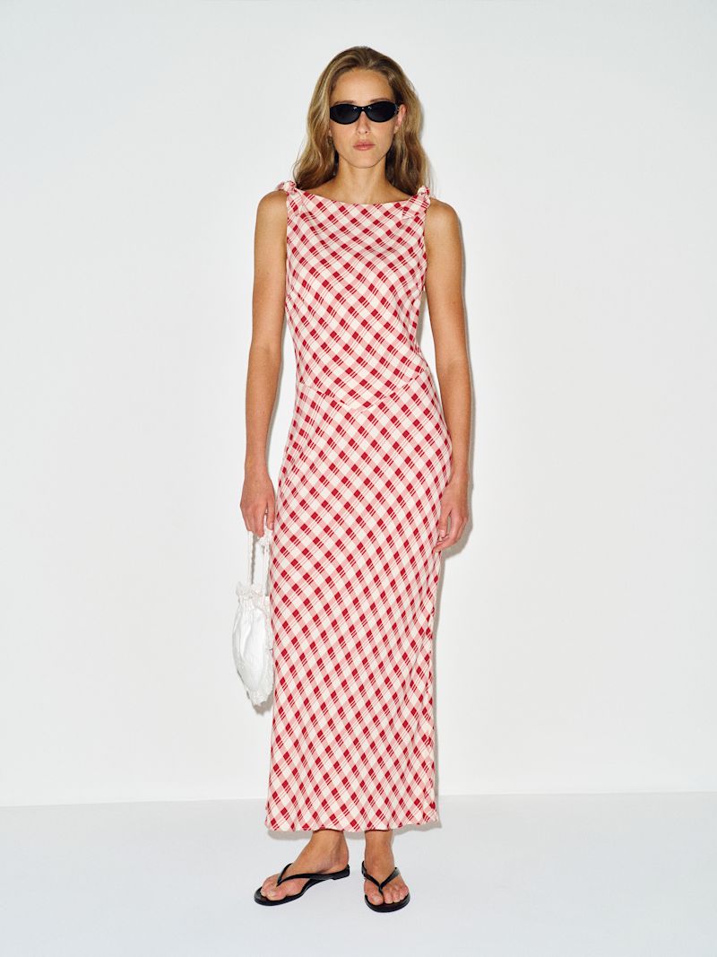 Sangre Check Sorrel Dress