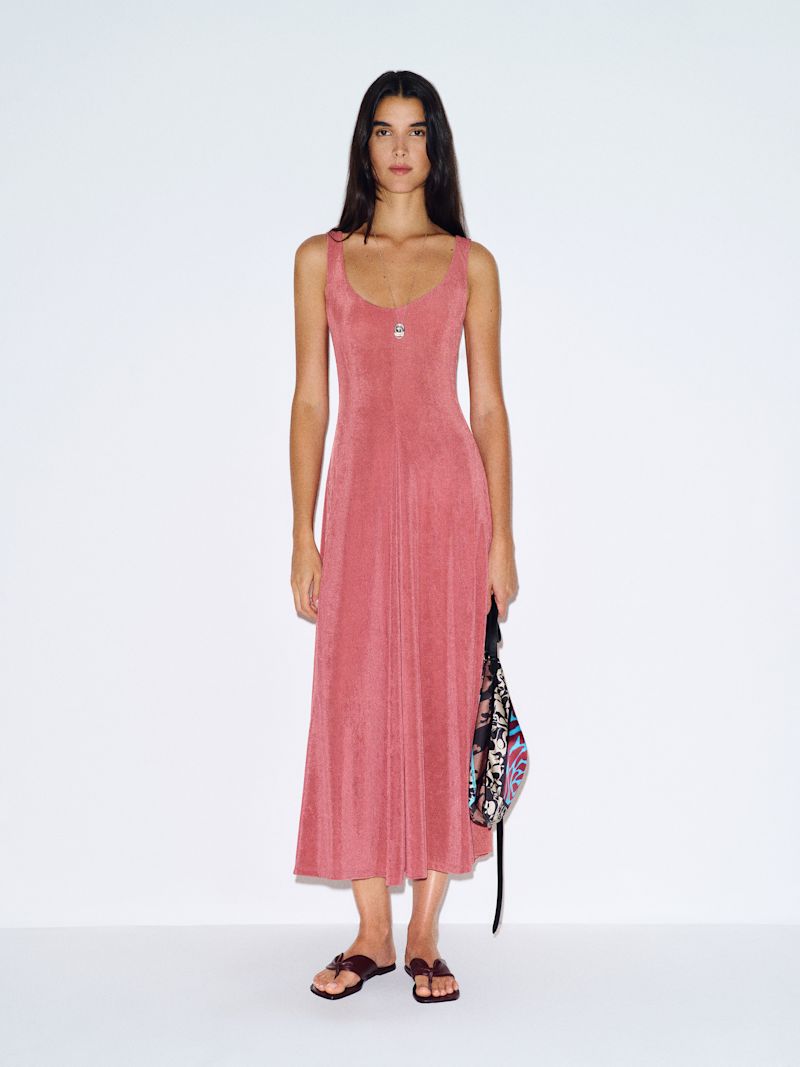 Coral Campbell Knit Dress